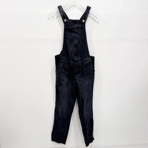 Old Navy Maternity Black Denim Overalls Size 0 Short - Picture 1 of 7